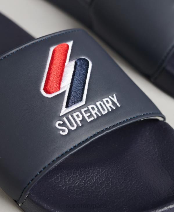 Superdry Hommes curseurs de piscine de base D64Z1917 chaussures marine