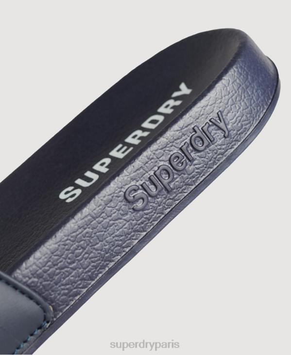 Superdry Hommes curseurs de piscine de base D64Z1917 chaussures marine