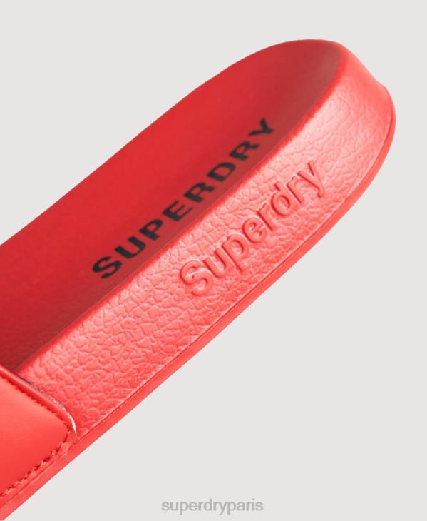 Superdry Hommes curseurs de piscine de base D64Z1920 chaussures rouge