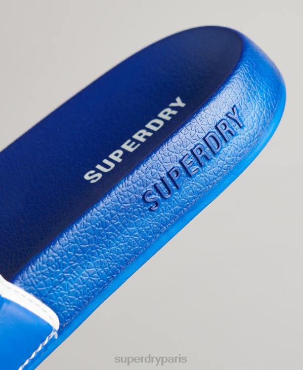 Superdry Hommes curseurs de piscine de base D64Z1924 chaussures bleu