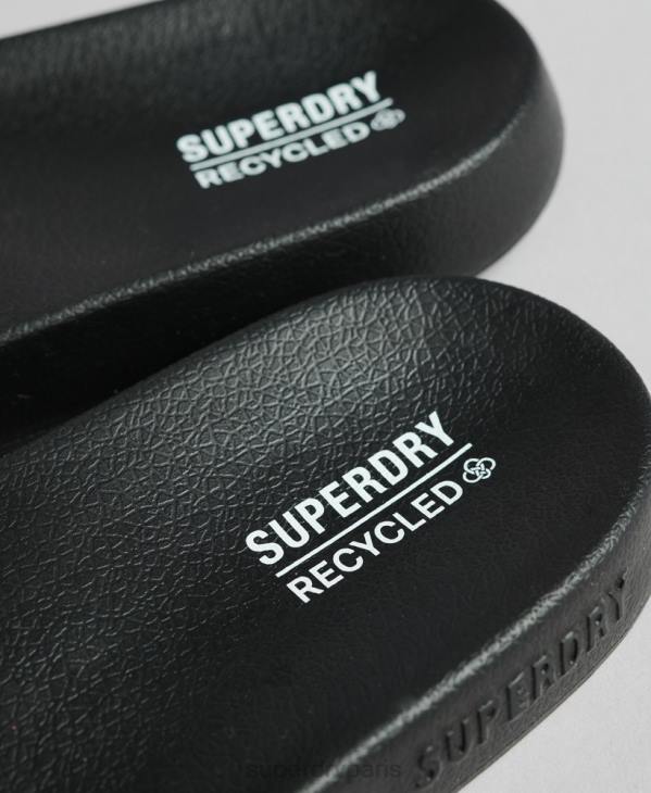 Superdry Hommes curseurs de pool de noyau de code D64Z1903 chaussures noir