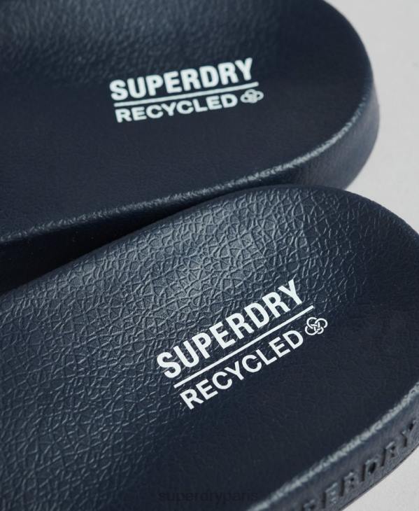 Superdry Hommes curseurs de pool de noyau de code D64Z1907 chaussures marine