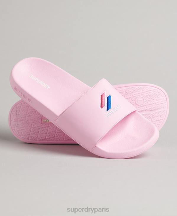 Superdry Hommes sliders de piscine code essential D64Z1942 chaussures rose