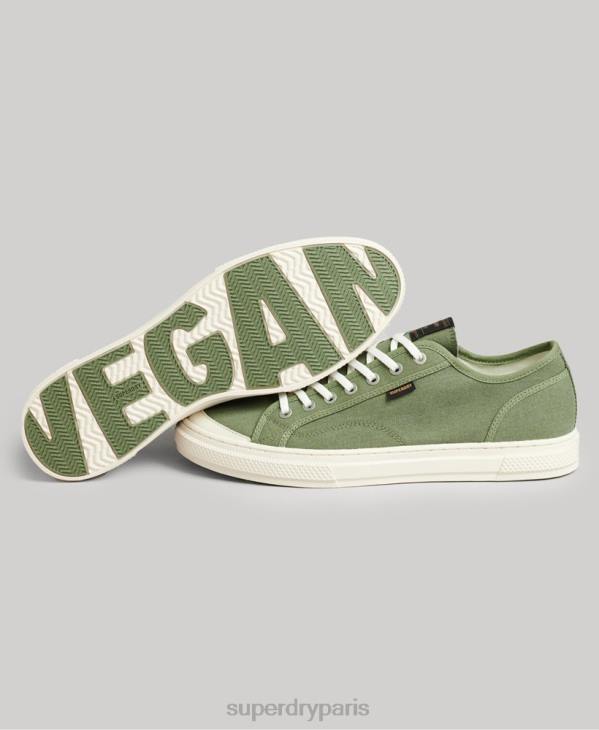 Superdry Hommes baskets basses en toile vegan D64Z1948 chaussures vert