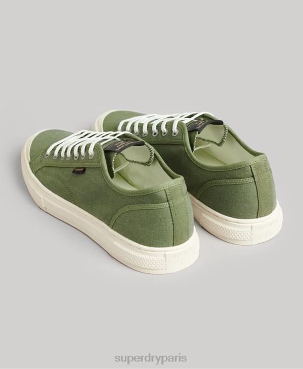 Superdry Hommes baskets basses en toile vegan D64Z1948 chaussures vert