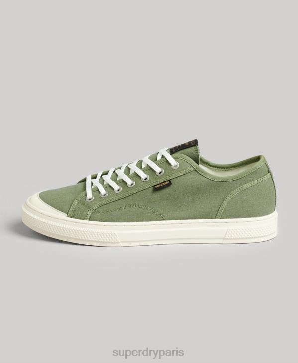 Superdry Hommes baskets basses en toile vegan D64Z1948 chaussures vert