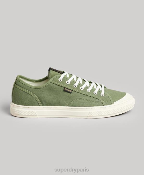 Superdry Hommes baskets basses en toile vegan D64Z1948 chaussures vert
