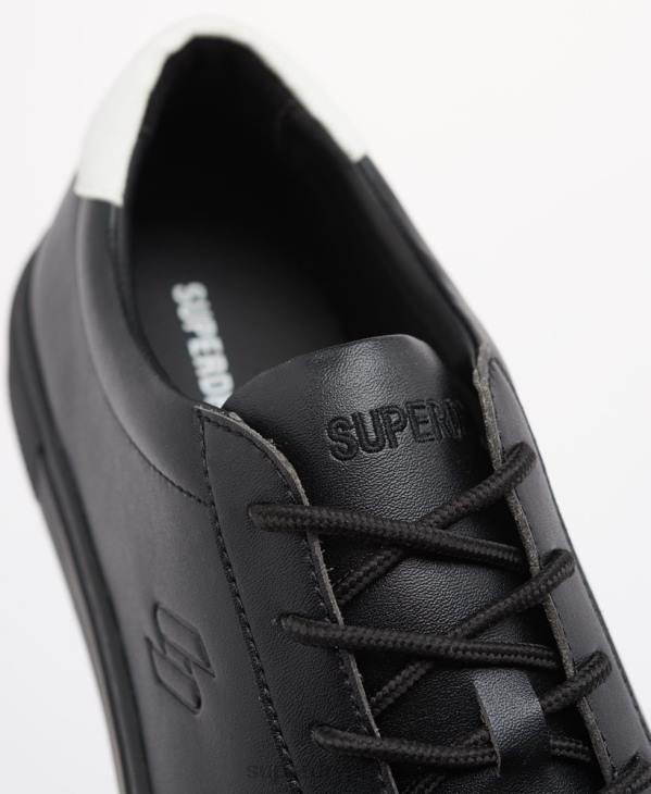 Superdry Hommes baskets de tennis végétaliennes D64Z1941 chaussures noir