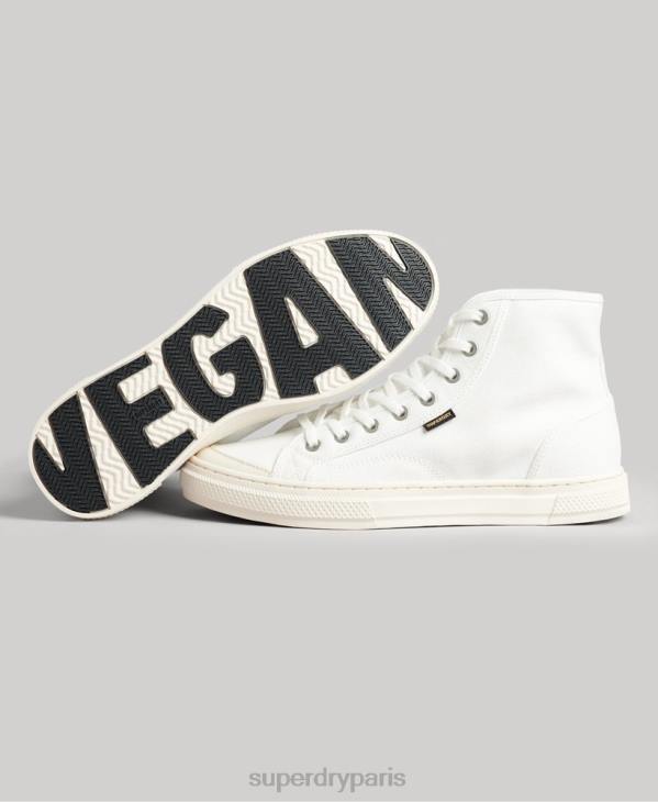 Superdry Hommes baskets montantes en toile vegan D64Z1898 chaussures crème