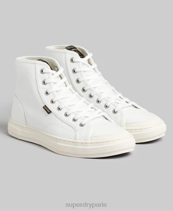 Superdry Hommes baskets montantes en toile vegan D64Z1898 chaussures crème