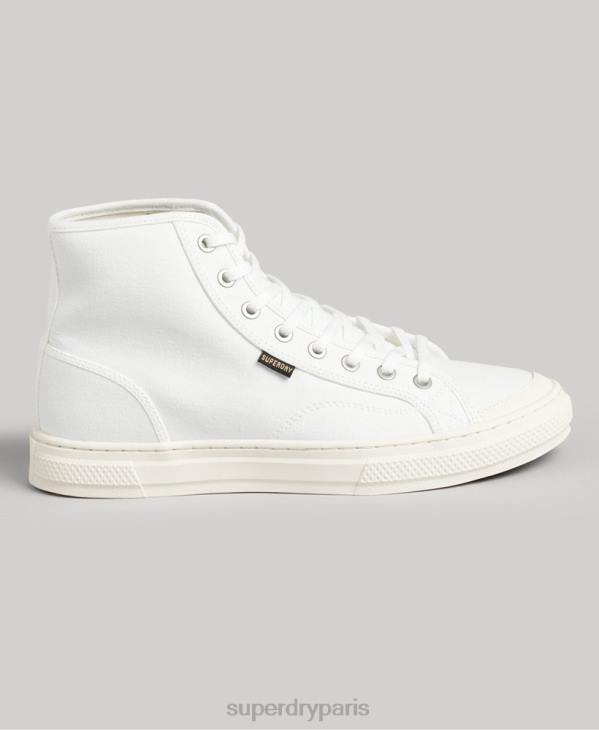 Superdry Hommes baskets montantes en toile vegan D64Z1898 chaussures crème