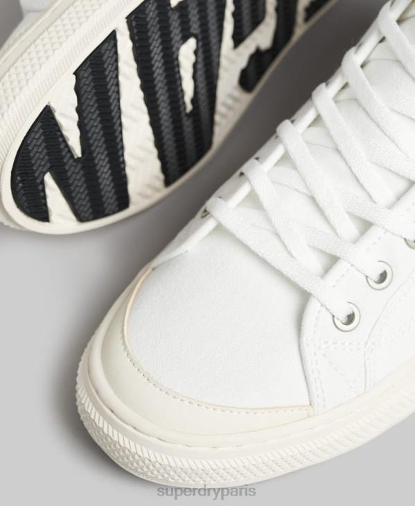 Superdry Hommes baskets montantes en toile vegan D64Z1898 chaussures crème