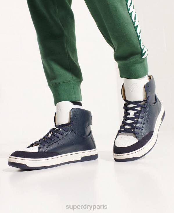 Superdry Hommes baskets montantes vegan basket sport D64Z1926 chaussures marine