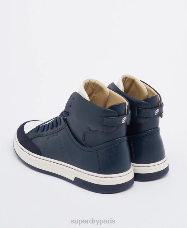 Superdry Hommes baskets montantes vegan basket sport D64Z1926 chaussures marine