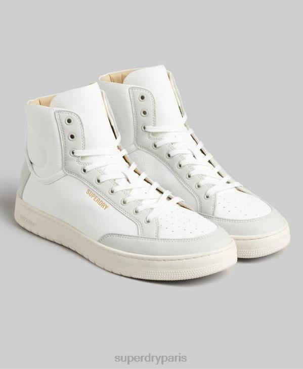 Superdry Hommes baskets montantes vegan vintage D64Z1909 chaussures blanc