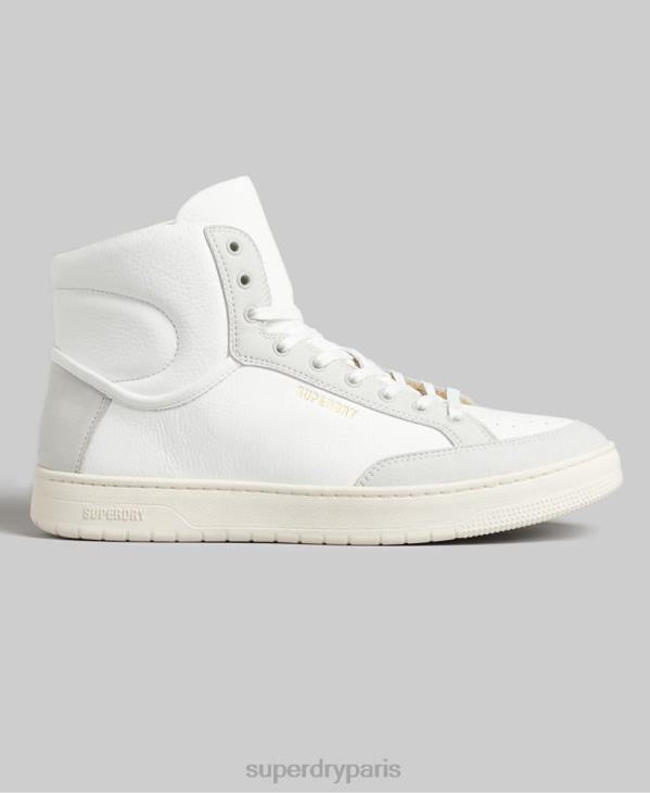 Superdry Hommes baskets montantes vegan vintage D64Z1909 chaussures blanc