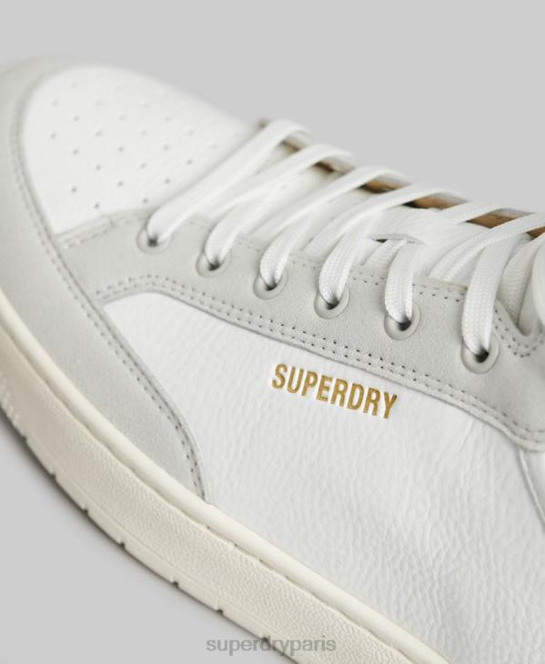 Superdry Hommes baskets montantes vegan vintage D64Z1909 chaussures blanc
