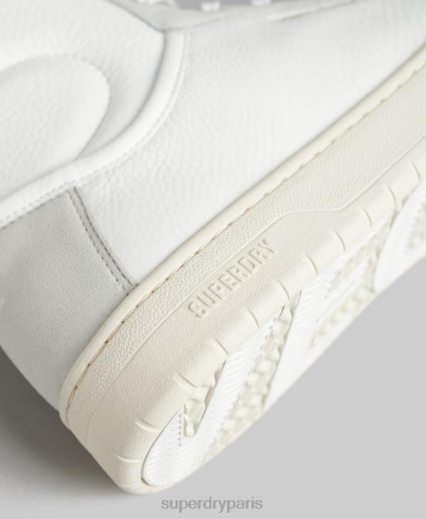 Superdry Hommes baskets montantes vegan vintage D64Z1909 chaussures blanc
