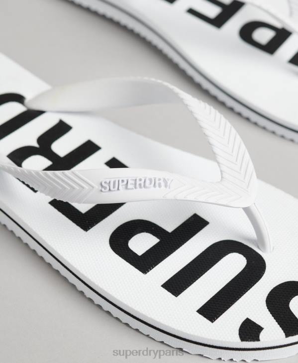 Superdry Hommes code essentiel tongs D64Z1916 chaussures blanc