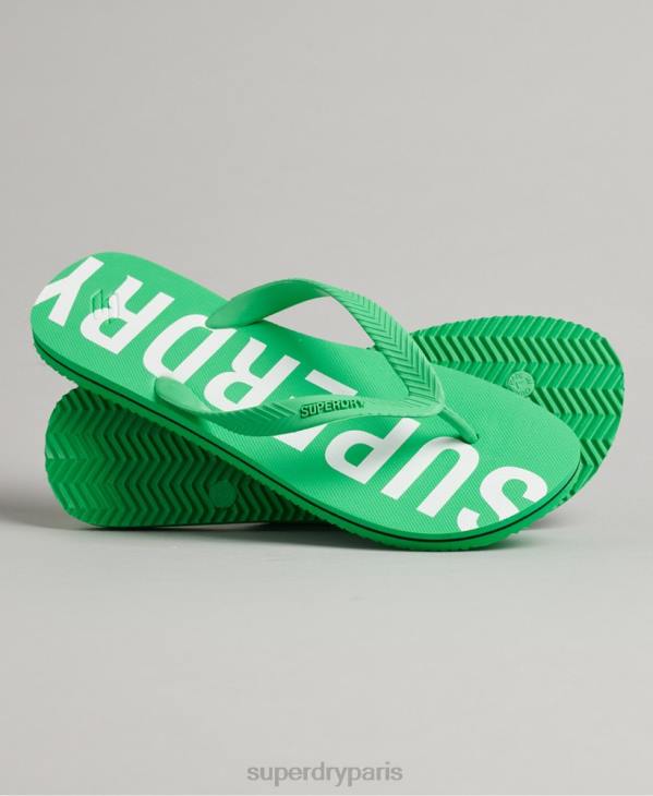 Superdry Hommes code essentiel tongs D64Z1932 chaussures vert