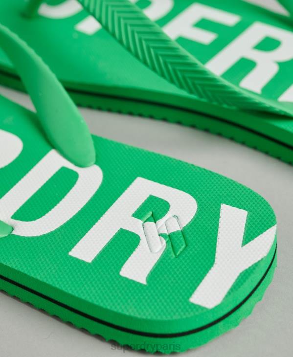 Superdry Hommes code essentiel tongs D64Z1932 chaussures vert