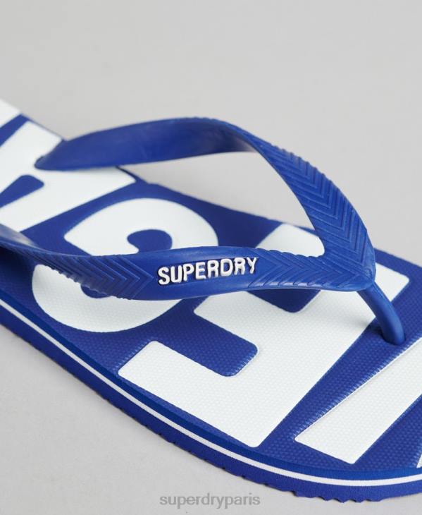 Superdry Hommes tongs classiques végétaliennes vintage D64Z1921 chaussures bleu