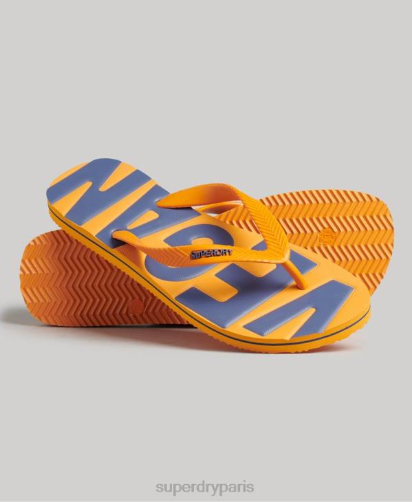 Superdry Hommes tongs classiques végétaliennes vintage D64Z1925 chaussures or