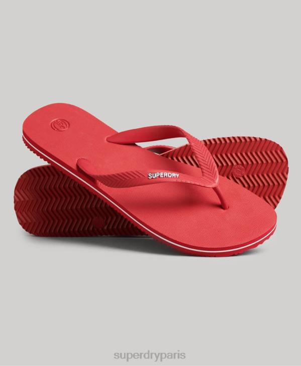 Superdry Hommes tongs classiques vintage D64Z1757 chaussures rouge