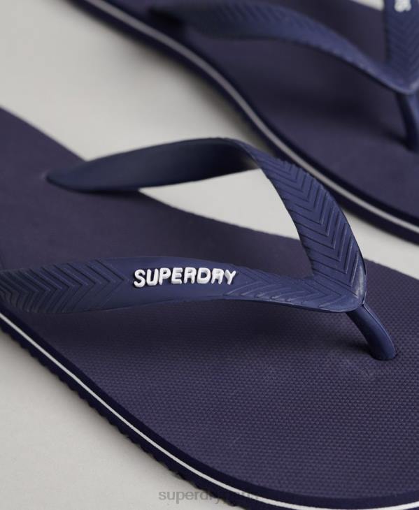 Superdry Hommes tongs classiques vintage D64Z1805 chaussures marine
