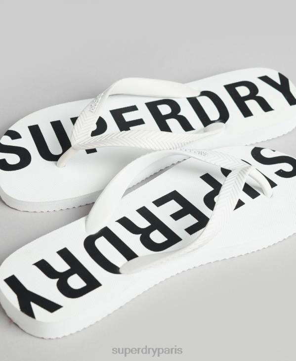 Superdry Hommes tongs sport code core D64Z62 chaussures blanc