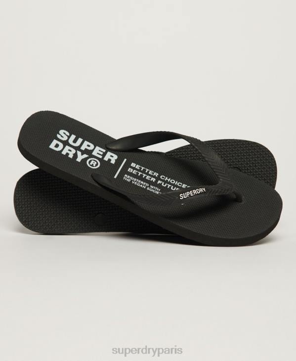 Superdry Hommes tongs studios D64Z63 chaussures noir