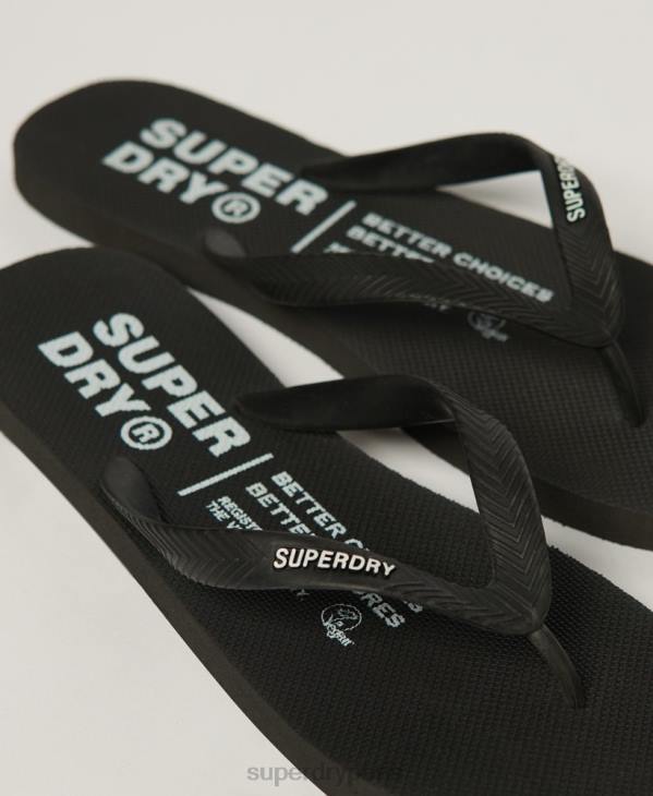 Superdry Hommes tongs studios D64Z63 chaussures noir