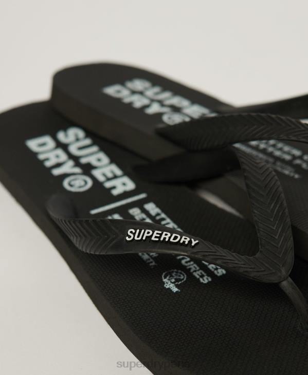 Superdry Hommes tongs studios D64Z63 chaussures noir