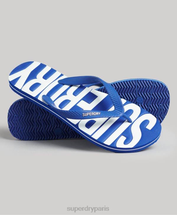 Superdry Hommes tongs végétaliennes D64Z114 chaussures bleu