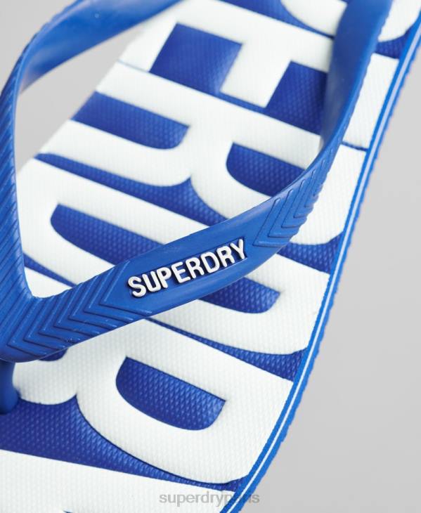 Superdry Hommes tongs végétaliennes D64Z114 chaussures bleu