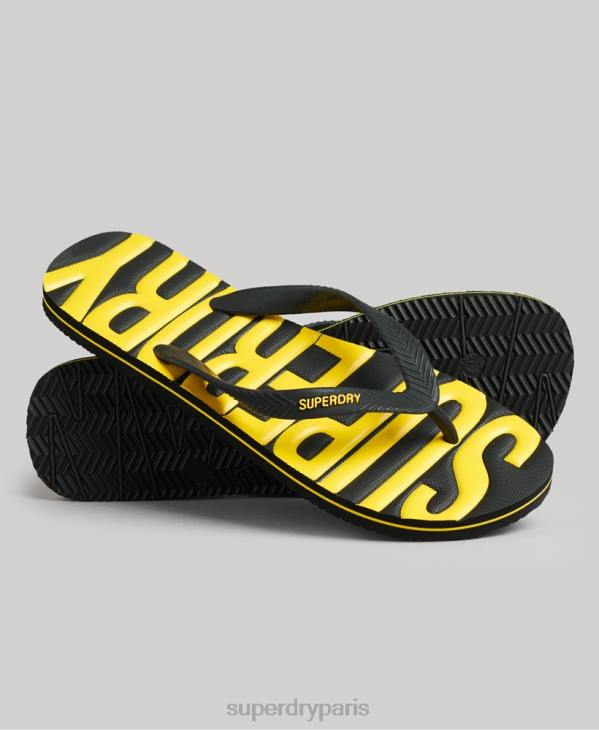 Superdry Hommes tongs végétaliennes D64Z1891 chaussures noir