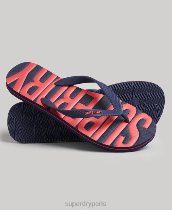 Superdry Hommes tongs végétaliennes D64Z1896 chaussures marine