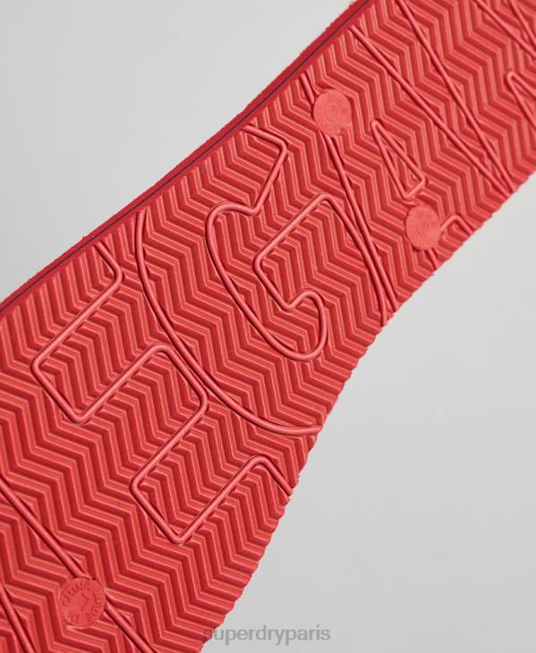 Superdry Hommes tongs végétaliennes D64Z1900 chaussures rouge