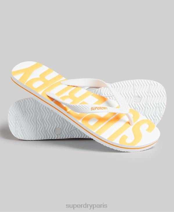 Superdry Hommes tongs végétaliennes D64Z1902 chaussures blanc