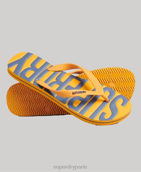 Superdry Hommes tongs végétaliennes D64Z1904 chaussures or