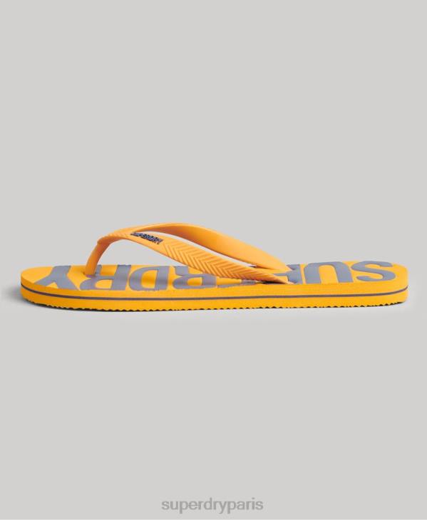Superdry Hommes tongs végétaliennes D64Z1904 chaussures or