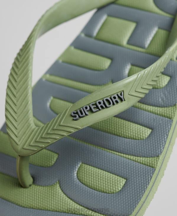 Superdry Hommes tongs végétaliennes D64Z1906 chaussures kaki