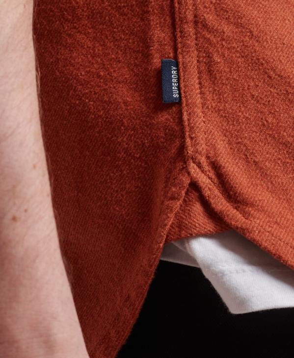 Superdry Hommes chemise Trailsman en flanelle de coton bio D64Z158 vêtements orange
