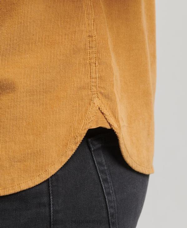 Superdry Hommes chemise Trailsman en velours côtelé D64Z227 vêtements jaune