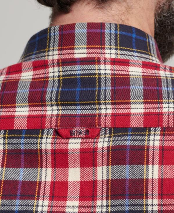 Superdry Hommes chemise bûcheron vintage en coton bio D64Z204 vêtements rouge