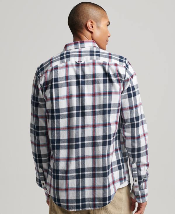 Superdry Hommes chemise bûcheron vintage en coton bio D64Z216 vêtements blanc