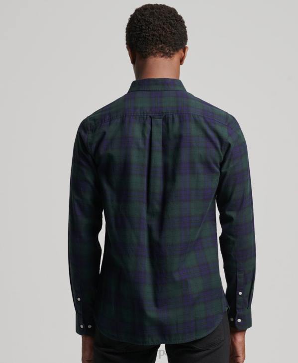 Superdry Hommes chemise boutonnée classique london D64Z164 vêtements vert