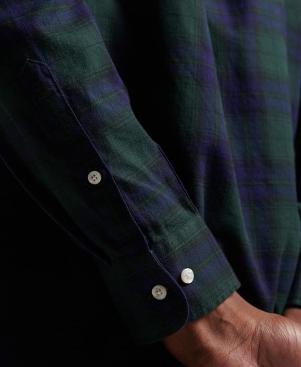 Superdry Hommes chemise boutonnée classique london D64Z164 vêtements vert