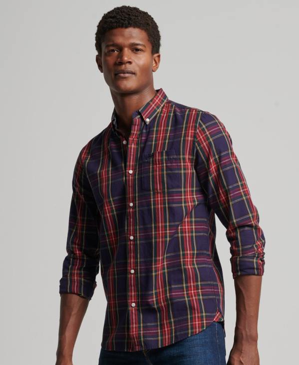 Superdry Hommes chemise boutonnée classique london D64Z165 vêtements vert