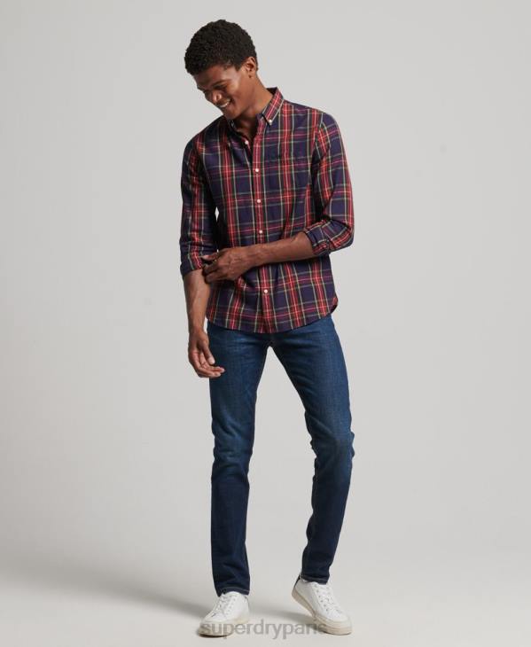 Superdry Hommes chemise boutonnée classique london D64Z165 vêtements vert